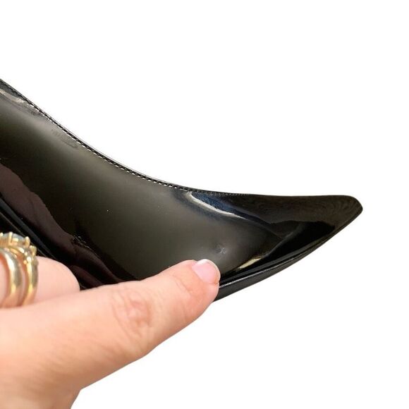 Saint Laurent Opyum 110 YSL Pumps EU 37 US 7 Black Patent Pointed High Heels - Picture 6 of 11